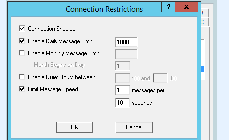 Now SMS Restrictions